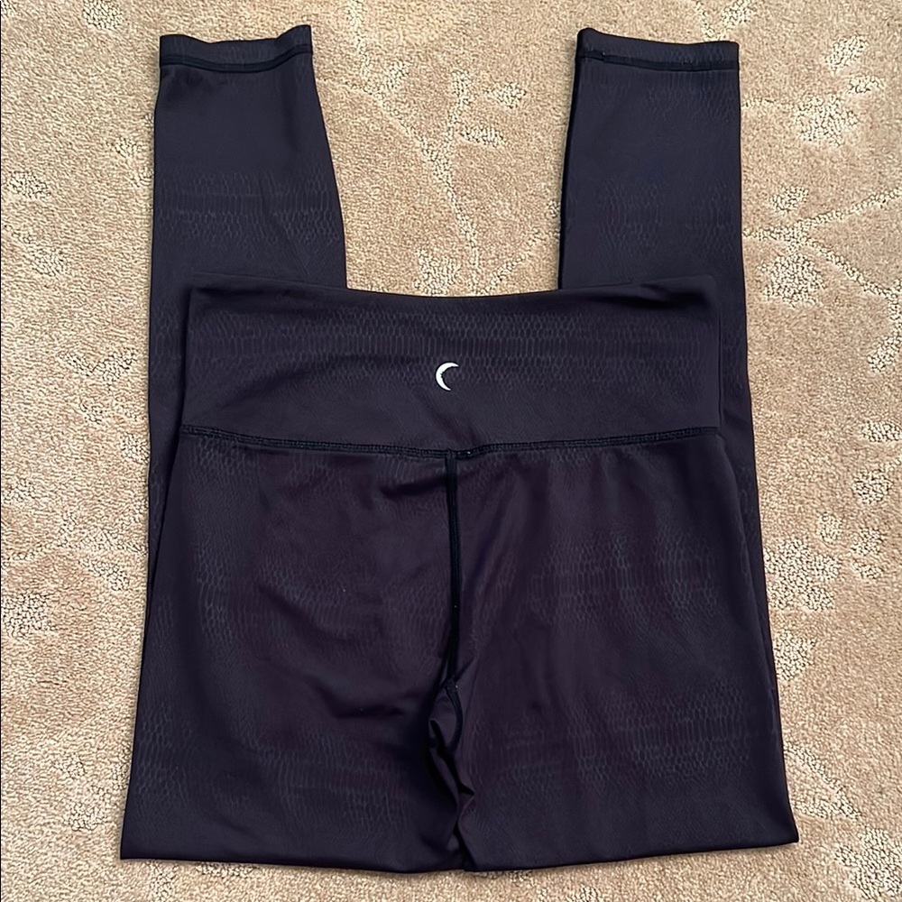 ZYIA Active Black Snake Print Leggings, Sz 4